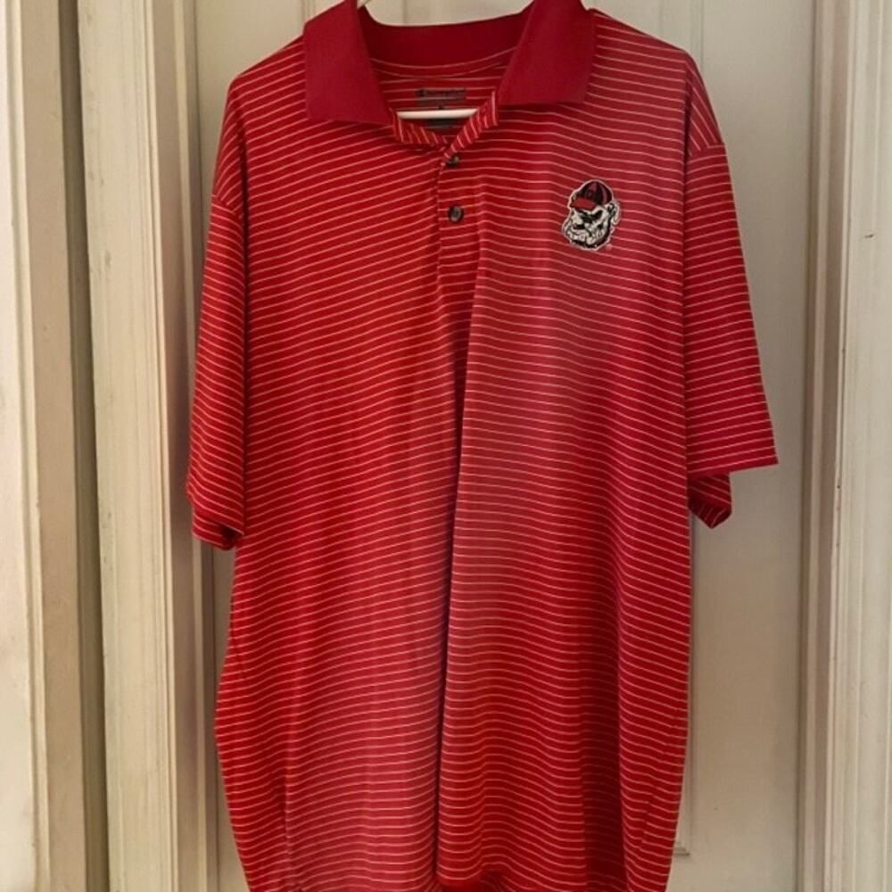 Champion University of Georgia Bulldogs Men's XL Collared Polo Red/White NCAA